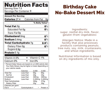 Birthday Cake No-Bake Dessert Mix