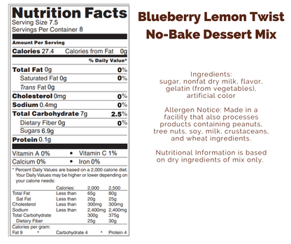 *NEW Blueberry Lemon Twist No-Bake Dessert Mix