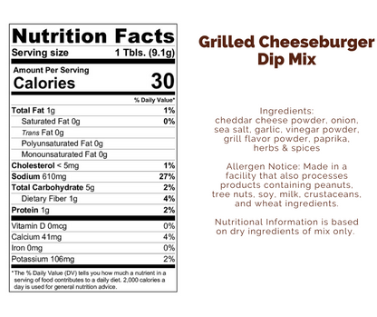 Grilled Cheeseburger Dip Mix